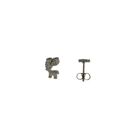 earrings stud silver tree and deer2